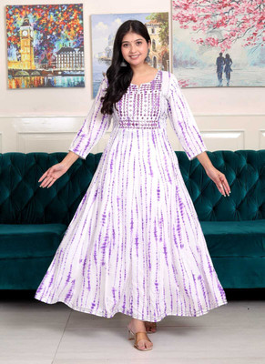 SUMSUL TEXTILES Anarkali Gown(Purple)