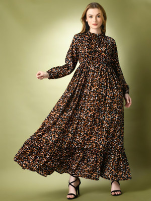 Femvy Flared/A-line Gown(Black)
