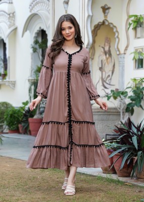 Siyako Anarkali Gown(Beige)