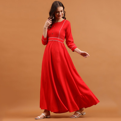ramanicreation Flared/A-line Gown(Red)