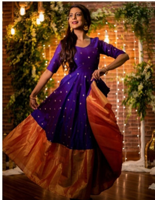 Dhanshrefashion Anarkali Gown(Purple)