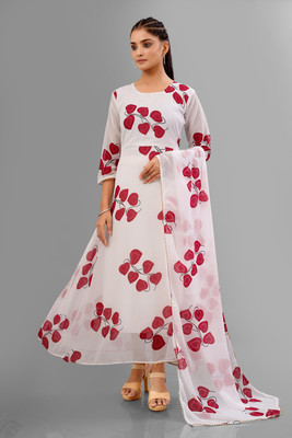 NARI DREAM Flared/A-line Gown(White)
