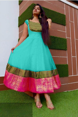 Thapnath Flared/A-line Gown(Light Blue)