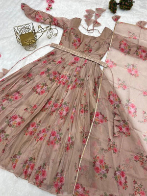 S2DCLOTHING Anarkali Gown(Beige)