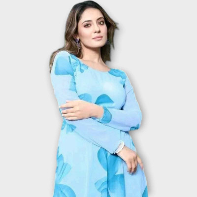 Dhanshavi tex Anarkali Gown(Blue)
