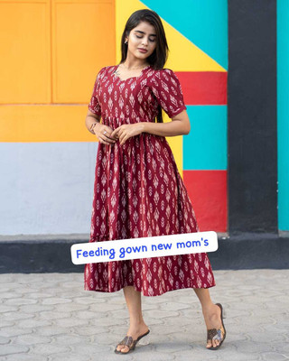 jsn Flared/A-line Gown(Maroon)