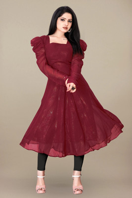 bindudi Anarkali Gown(Maroon)