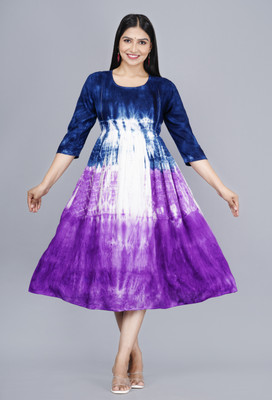 TANOT Flared/A-line Gown(Blue)