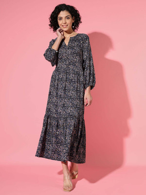 Vesh Flared/A-line Gown(Blue)