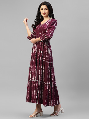 Vastani Enterprise Anarkali Gown(Maroon)
