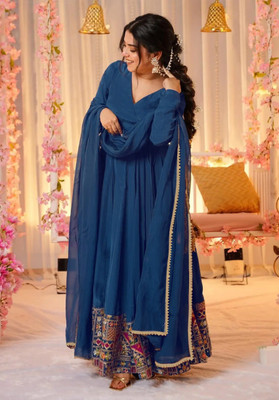 RK Creation Anarkali Gown(Blue)