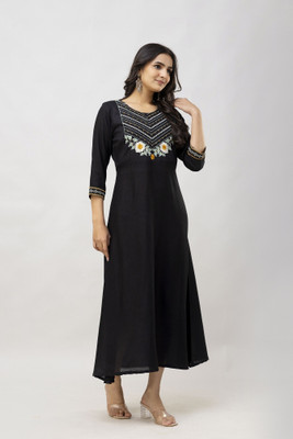 Jyotiasha Fashio Anarkali Gown(Black)