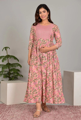 ATHARVSTYLES Anarkali Gown(Pink)