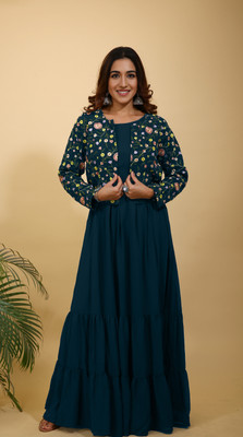 SANCIA Flared/A-line Gown(Dark Blue)