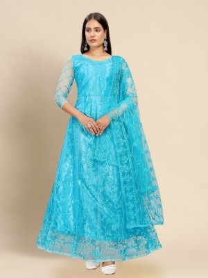 LADY SHOPI Anarkali Gown(Light Blue)