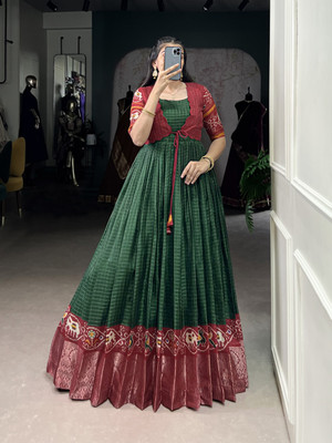 LookNbook art Flared/A-line Gown(Green)