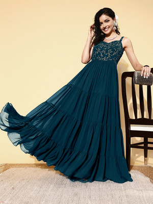SANCIA Flared/A-line Gown(Blue)