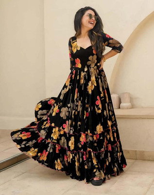 Barters boutique Flared/A-line Gown(Multicolor)