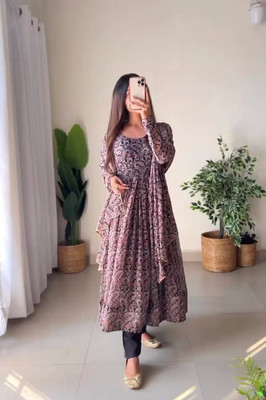 Italiya creation Anarkali Gown(Maroon)
