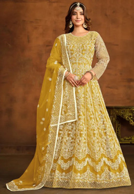 ELITEVIBE Flared/A-line Gown(Yellow)
