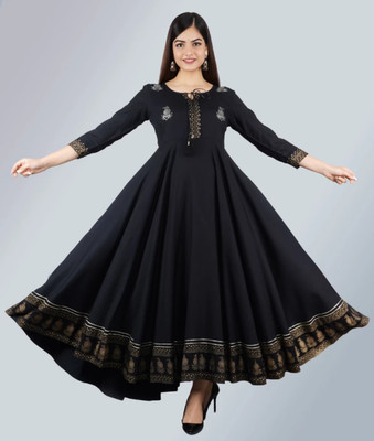 Nandi Flared/A-line Gown(Black)