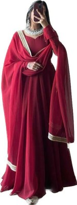 DAKSH FASHION STYLE Anarkali Gown(Red)