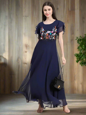 HouseOfCommon Flared/A-line Gown(Maroon)