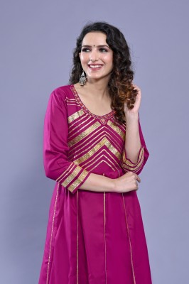 ftDiva Anarkali Gown(Pink)