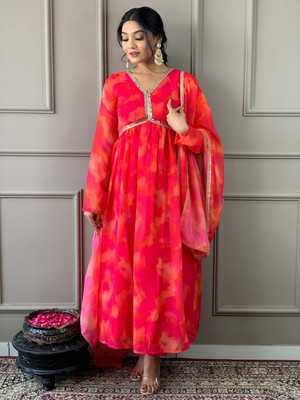 Barters boutique Flared/A-line Gown(Multicolor)