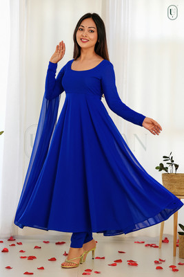 mogal fashion Anarkali Gown(Blue)