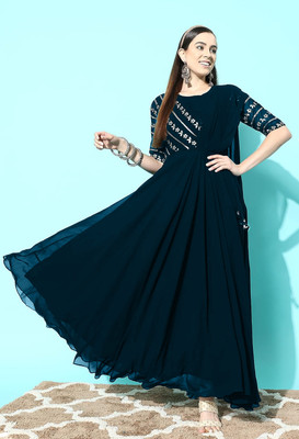 SANCIA Flared/A-line Gown(Blue)