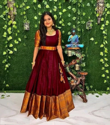 ROTSISE Anarkali Gown(Maroon)
