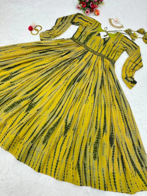 Femvy Flared/A-line Gown(Yellow)