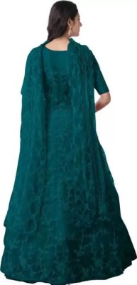 FASHIONHOOK Anarkali Gown(Dark Green)