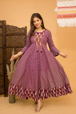 SAAR SUMRAN Flared/A-line Gown(Light Green)