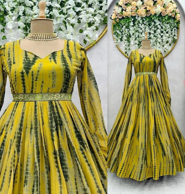 KRULRIN Anarkali Gown(Yellow)