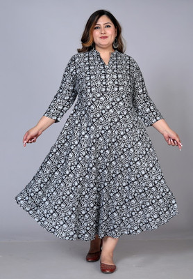 ShopGlobal Anarkali Gown(Blue)