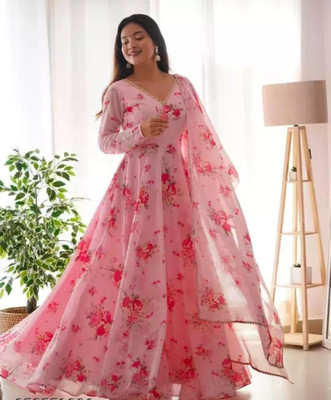 Sharda FAb Anarkali Gown(Multicolor)