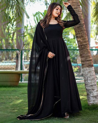 MDTRADE Anarkali Gown(Black)