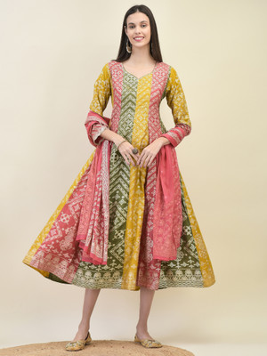 SHREE - SHE IS SPECIAL Flared/A-line Gown(Multicolor)