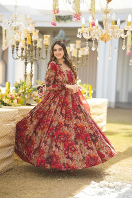 Janardan Anarkali Gown(Maroon)