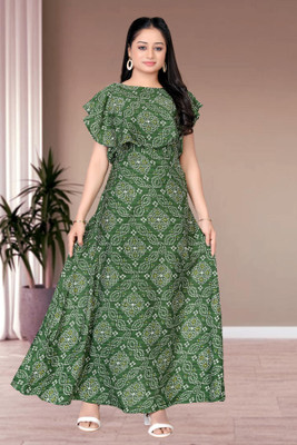 NE STYLE Anarkali Gown(Green)