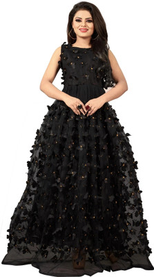 3Buddy Fashion Flared/A-line Gown(Black)