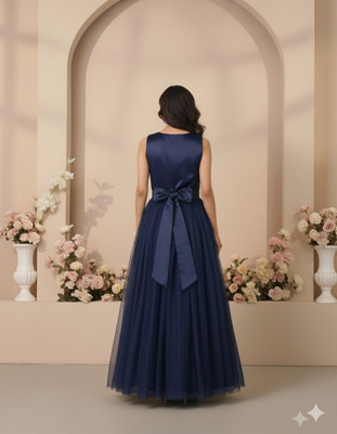 Fwabaa Flared/A-line Gown(Dark Blue)