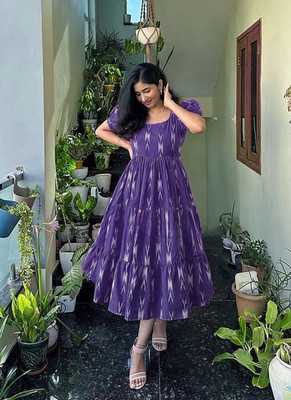 SHOPWITHSRUVI Anarkali Gown(Purple)