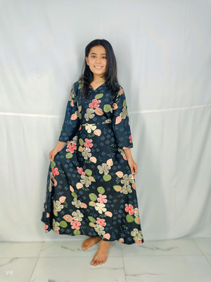 JB CREATION Anarkali Gown(Multicolor)