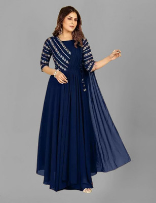 Greener Creation Anarkali Gown(Purple)
