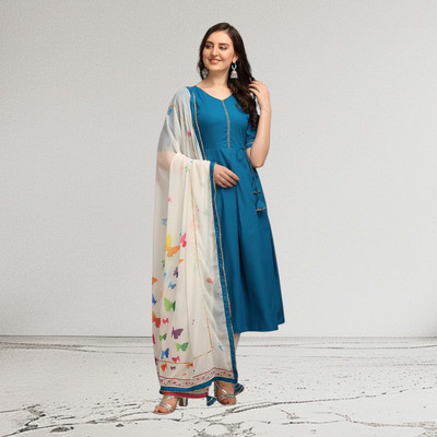 HELWIN DESIGNER Anarkali Gown(Blue)