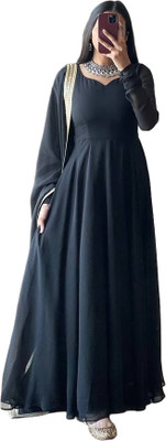 RUDRASHA CREATION Flared/A-line Gown(Yellow)