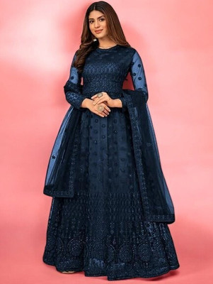 Kitvillaa Anarkali Gown(Dark Blue)